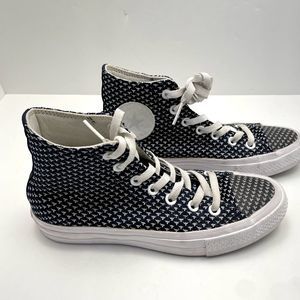 CONVERSE Unisex Chuck Taylor All Star Sneakers Black White Size 7 Womens 155457C